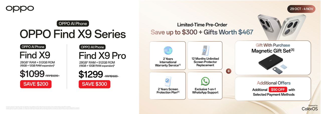 OPPO FIND X9 & X9 PRO PRE ORDER