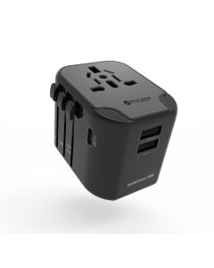 MAZER INFINITE TRAVEL 20W 3-IN-1 UNIVERSAL CHARGER - BLACK M-IFTRAVEL120PD-BG
