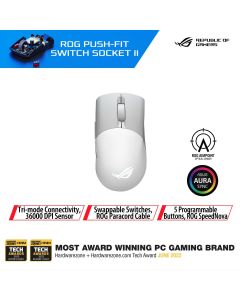 ASUS ROG KERIS AIMPOINT WIRELESS MOUSE - WHITE 90MP02V0-BMUA10