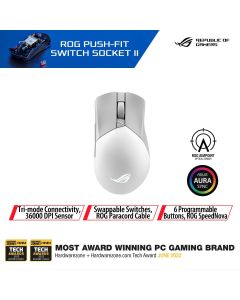ASUS ROG GLADIUS III AIMPOINT WIRELESS MOUSE - WHITE 90MP02Y0-BMUA10
