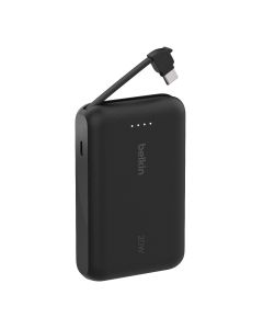 BELKIN 10000MAH 20W POWERBANK W/CABLE - BLACK BPB021FQBK