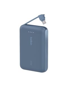 BELKIN 10000MAH 20W POWERBANK W/CABLE - BLUE BPB021FQBL