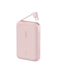 BELKIN 10000MAH 20W POWERBANK W/CABLE - PINK BPB021FQPK