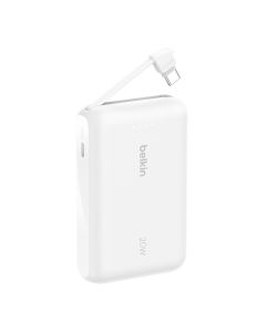 BELKIN 10000MAH 20W POWERBANK W/CABLE - WHITE BPB021FQWH