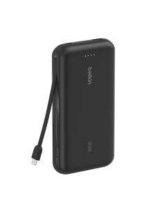 BELKIN 20000MAH 30W POWERBANK W/CABLE - BLACK BPB024FQBK