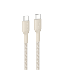 BELKIN USB-C TO USB-C 2.0 60W 2M BRAIDED CABLE - SAND CAB024FQ2MSD