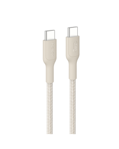 BELKIN USB-C TO USB-C 2.0 240W 2M BRAIDED CABLE - SAND CAB025FQ2MSD