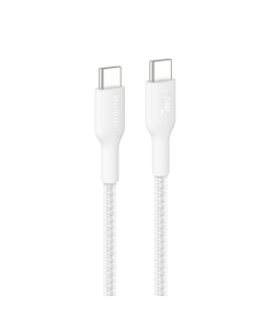 BELKIN USB-C TO USB-C 2.0 240W 2M BRAIDED CABLE - WHITE CAB025FQ2MWH