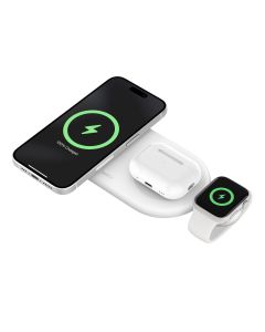 BELKIN 3-IN-1 15W WIRELESS CHARGING PAD - WHITE WIZ022QCWH