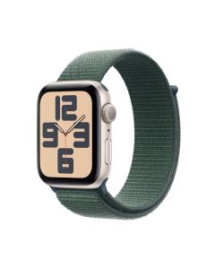 APPLE WATCH SE GPS 44MM STARLIGHT ALUMINIUM CASE WITH LAKE GREEN SPORT LOOP MXEW3ZP/A