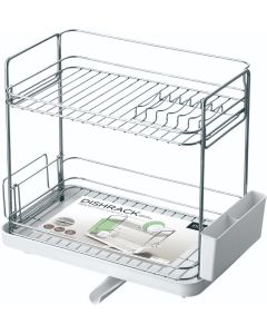 ASVEL DISH DRAINER 2 TIER 5514-WHITE
