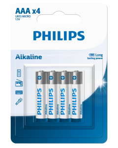 PHILIPS ENTRY ALKALINE BATTERY LR03A4B/40-4XAAA