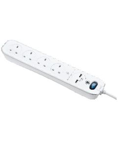 MASTERPLUG 4 EXT SOCKET WH SRGLSU43PW-MPA