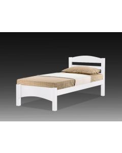 SOLID WOODEN BEDFRAME SINGLE F-58LT-S-WHITE