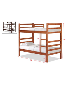DOUBLE DECKER BEDFRAME SSINGLE F-25-SS-DD-CHERRY