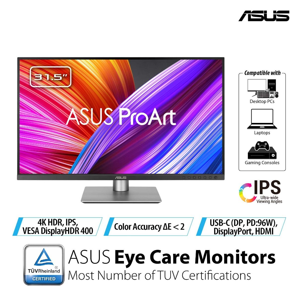 ASUS 31.5" PROART 4K MONITOR PA329CRV