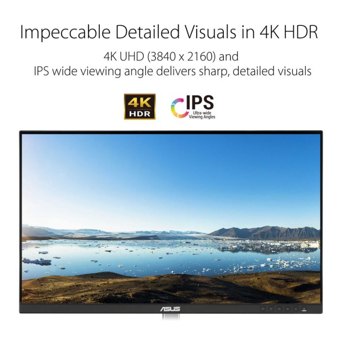 ASUS ProArt 27” 4K Monitor - 4K UHD, sRGB, HDR10