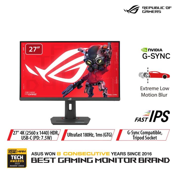 ASUS ROG Strix XG27ACS ※最終値下げ ROG Strix XG27ACS-W, a WQHD/180Hz white gaming monitor, now