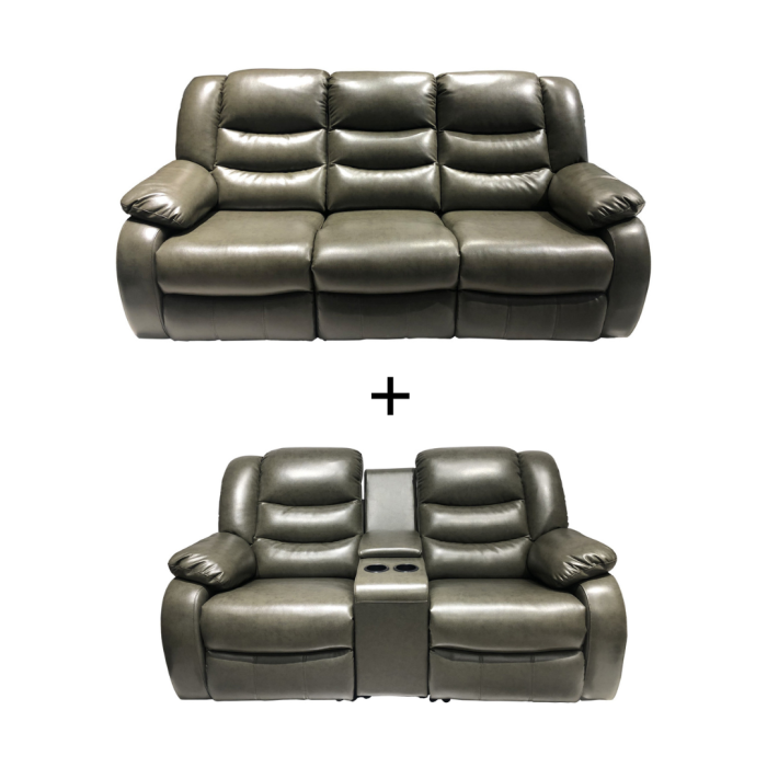 Leather Recliner Sofa Set | Baci Living Room