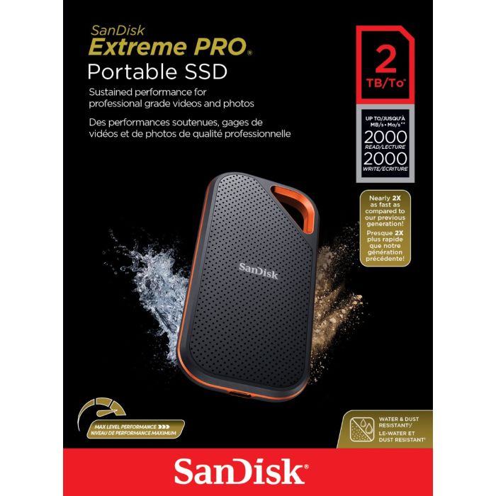 【新品未開封】SanDisk SSD 2TB SDSSDE81-2T00-J25 SDSSDE81-2T00-J25 外付けSSD USB-C＋USB-A接続 エクストリーム