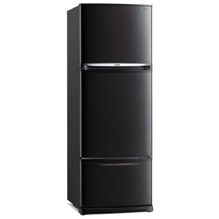 MITSUBISHI 3 DOOR FRIDGE 343L 2 TICKS INVERTER BLACK