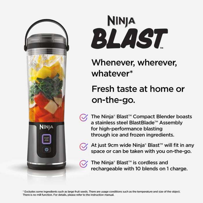 Ninja Blast Blender - Compact, Cordless, Portable