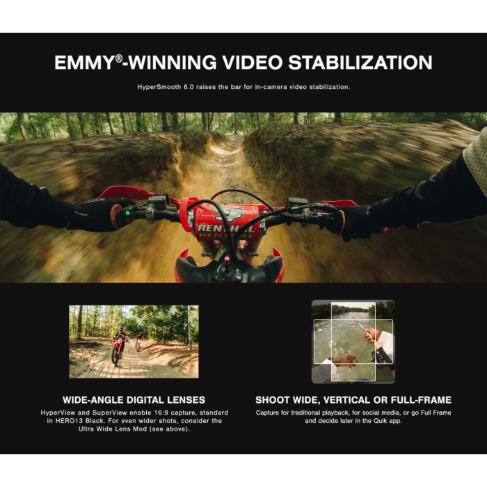 GoPro Hero 13 Black HDR, Waterproof, Stabilized