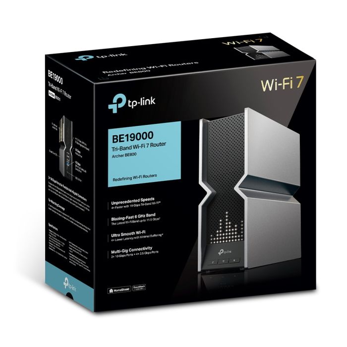Tplink Be19000 Wifi 7 Router - 19 Gbps, EasyMesh, LED