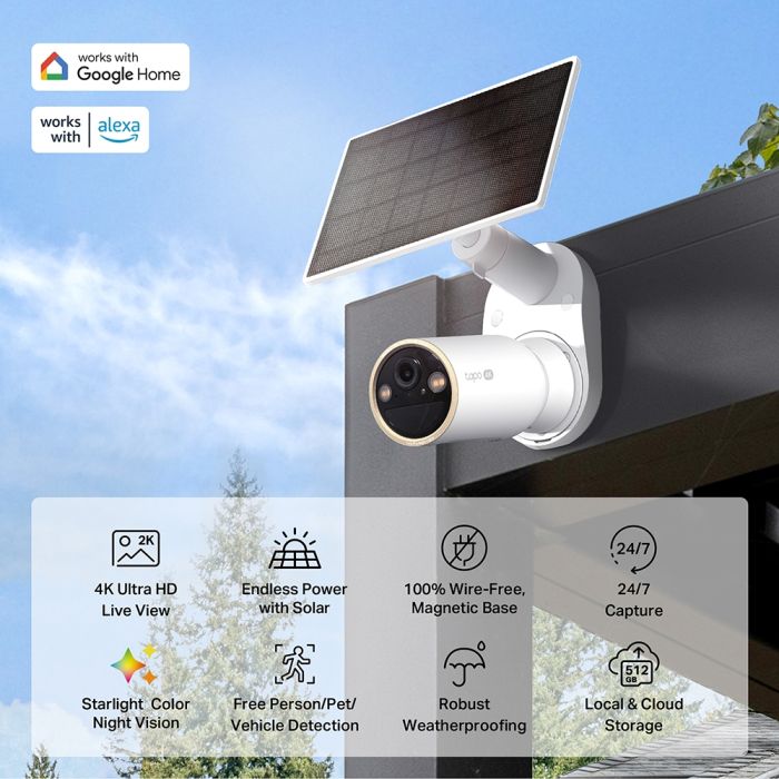 TP-LINK 4K SOLAR-POWERED SECURITY CAMERA KIT TAPO C460 KIT Gain