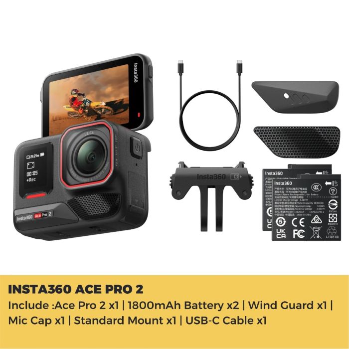 INSTA360 ACE PRO DUAL BATTERY ACTION CAMERA CINSBBGA/DUAL Gain