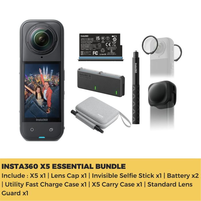 Insta360 X5 - Waterproof 360 Action Camera With 1/1.28 Sensors, 8K 360 Foto De 72 Mp Lente Unica 4k60fps Rendimiento Mejorado Con Poca Luz Lentes Mejoradas&pid=yzy5nzixng - View #6