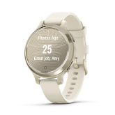 GARMIN LILY 2 ACTIVE SMARTWATCH LUNAR GOLD W/ BONE SILICONE BAND GM-010-02891-50