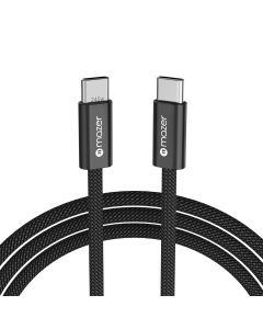 MAZER 240W INFINITELINK FLEX2 USB-C TO USB-C 1.0M CABLE - BLACK M-FLEX2-C1M-BK