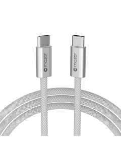 MAZER 240W INFINITELINK FLEX2 USB-C TO USB-C 1.0M CABLE - WHITE M-FLEX2-C1M-WH