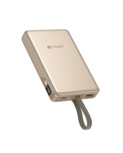 MAZER 35W POWERCHARGE LINK 10000MAH POWERBANK W/CABLES (CCC CERTIFIED) - DESERT TITANIUM M-PC35L10V3-DT