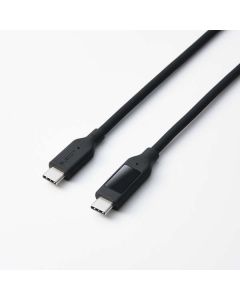 ELECOM 240W USB-C TO USB-C 1.0M CABLE W/DISPLAY - BLACK MPA-CCW10BK