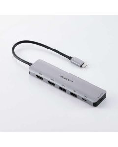 Elecom 85W 6-in-1 3.2 USB-C Hub - Silver DST-M060BPSV