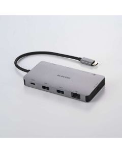 Elecom 125W 9-in-1 3.2 USB-C Hub - Silver DST-090BP1SV