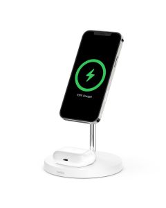BELKIN 2-IN-1 WIRELESS CHARGING STAND - WHITE WIZ010MYWH