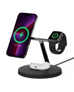 BELKIN 3-IN-1 WIRELESS CHARGING STAND - BLACK WIZ017MYBK