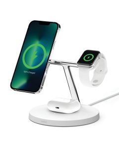 BELKIN 3-IN-1 WIRELESS CHARGING STAND - WHITE WIZ017MYWH