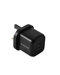 ELECOM 45W 2-PORT GAN II WALL CHARGER - BLACK MPA-ACAS0745BK
