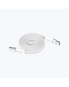 Mazer 240W InfiniteLink Cobra3 Magnetic USB-C to USB-C 1.0m Flat Cable - White M-COBRA30-WH