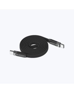 Mazer 240W InfiniteLink Cobra3 Magnetic USB-C to USB-C 1.0m Flat Cable - Black Grey M-COBRA30-BG
