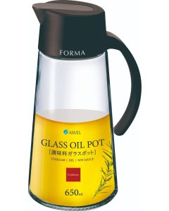 ASVEL GLASS OIL POT 650ML 1172BK