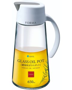 ASVEL GLASS OIL POT 650ML 1172WH