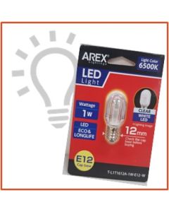 AREX E12 2700K LED BULB WHITE ART-L1T1612A-1W-W