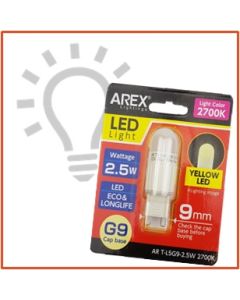 AREX 220-240V 2700K LED LAMP YELLOW ART-L5G9-2.5W