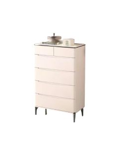 6 DRW CHEST OF DRAWER-MILKY WHITE C-252-4DRW