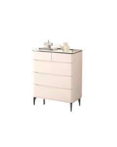 5 DRW CHEST OF DRAWER-MILKY WHITE C-251-5DRW-GM